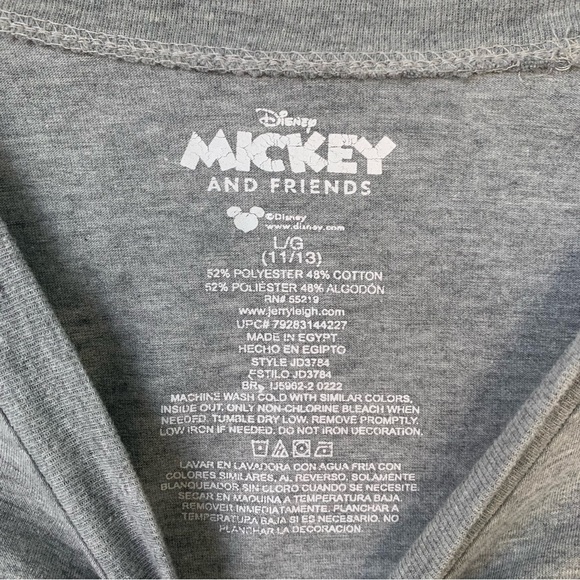 Mickey & Friends (Large) Gray, short sleeve, round neck T-Shirt w/fun colors - Picture 4 of 4